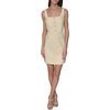 image:imageKarl Lagerfeld Womens Sleeveless Square Neck Tweed Aline Mini DressFresia YellowSoft White
