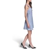 image:imageKarl Lagerfeld Womens Sleeveless Square Neck Tweed Pearl Button Aline DressBlue Multi