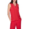 image:imageKarl Lagerfeld Womens Sleeveless Strappy VNeck Woven BlouseAdmiral Red