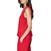 image:imageKarl Lagerfeld Womens Sleeveless Strappy VNeck Woven BlouseAdmiral Red