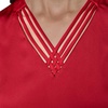 image:imageKarl Lagerfeld Womens Sleeveless Strappy VNeck Woven BlouseAdmiral Red