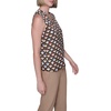 image:imageKarl Lagerfeld Womens Sleeveless Strappy VNeck Woven BlouseBlack Multi