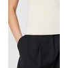 image:imageKarl Lagerfeld Womens Sleeveless Sweater with Classic Karl Logo ArmholesBisqueBlack