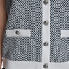 image:imageKarl Lagerfeld Womens Sleeveless VNeck Classic Sweater VestSoft WhiteNaval Academy