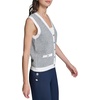 image:imageKarl Lagerfeld Womens Sleeveless VNeck Classic Sweater VestSoft WhiteNaval Academy