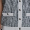 image:imageKarl Lagerfeld Womens Sleeveless VNeck Classic Sweater VestSoft WhiteNaval Academy
