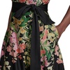 image:imageKarl Lagerfeld Womens Sleeveless VNeck Cotton Sateen Midi Placement Floral DressBlack Multi