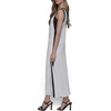 image:imageKarl Lagerfeld Womens Sleeveless VNeck Two Toned Flowy Maxi DressSoft WhiteBlack
