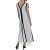 image:imageKarl Lagerfeld Womens Sleeveless VNeck Two Toned Flowy Maxi DressSoft WhiteBlack
