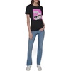 image:imageKarl Lagerfeld Womens Soft Everyday Logo Casual TShirtBlackPink