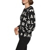 image:imageKarl Lagerfeld Womens Soft Everyday SweaterBlackSoft WhiteSilverGunmental