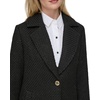 image:imageKarl Lagerfeld Womens Solid Texture Wool Classic One Button BlazerBlack