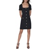 image:imageKarl Lagerfeld Womens Square Neck Shortsleeve Above The Knee Shift DressBlack