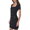 image:imageKarl Lagerfeld Womens Square Neck Shortsleeve Above The Knee Shift DressBlack