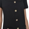 image:imageKarl Lagerfeld Womens Square Neck Shortsleeve Above The Knee Shift DressBlack