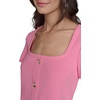 image:imageKarl Lagerfeld Womens Square Neck Shortsleeve Above The Knee Shift DressPink Sherbert