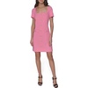 image:imageKarl Lagerfeld Womens Square Neck Shortsleeve Above The Knee Shift DressPink Sherbert