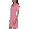 image:imageKarl Lagerfeld Womens Square Neck Shortsleeve Above The Knee Shift DressPink Sherbert