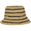 image:imageKarl Lagerfeld Womens Stiped Crochet Straw HatNatural