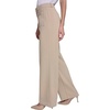 image:imageKarl Lagerfeld Womens Straight Leg Textured Crepe Front Pocket PantFrench Beige