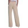 image:imageKarl Lagerfeld Womens Straight Leg Textured Crepe Front Pocket PantFrench Beige