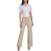 image:imageKarl Lagerfeld Womens Straight Leg Textured Crepe Front Pocket PantFrench Beige