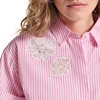 image:imageKarl Lagerfeld Womens Striped Blouse with Floral EmbroideryBallet Slipper