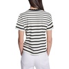 image:imageKarl Lagerfeld Womens Stripes Black and White Scallop Neck Trim BlouseSoft WhiteBlack