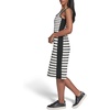 image:imageKarl Lagerfeld Womens Stripes Summer Fashion Scalloped Neck Trim DressSoft WhiteBlack