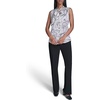 image:imageKarl Lagerfeld Womens Tie Neck Sleeveless Printed BlouseBisqueBlack