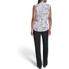 image:imageKarl Lagerfeld Womens Tie Neck Sleeveless Printed BlouseBisqueBlack