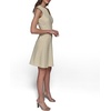 image:imageKarl Lagerfeld Womens Tweed Printed High Scoop Neck Aline DressFreesia YellowSoft White