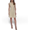image:imageKarl Lagerfeld Womens Tweed Printed High Scoop Neck Aline DressFreesia YellowSoft White