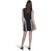 image:imageKarl Lagerfeld Womens Two Toned Pleated Mini Skirt with ButtonsBlackSoft White