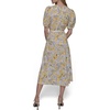 image:imageKarl Lagerfeld Womens V Neck Puff Sleeve Midi DressFreesia Yellow Multi