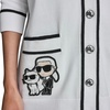 image:imageKarl Lagerfeld Womens Varsity Cardigan Sweater with Karl Logo PatchesSoft WhiteBlack