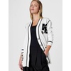 image:imageKarl Lagerfeld Womens Varsity Cardigan Sweater with Karl Logo PatchesSoft WhiteBlack