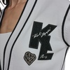 image:imageKarl Lagerfeld Womens Varsity Cardigan Sweater with Karl Logo PatchesSoft WhiteBlack