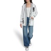image:imageKarl Lagerfeld Womens Varsity Cardigan Sweater with Karl Logo PatchesSoft WhiteBlack
