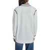 image:imageKarl Lagerfeld Womens Varsity Cardigan Sweater with Karl Logo PatchesSoft WhiteBlack