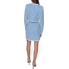 image:imageKarl Lagerfeld Womens White Lined Tweed Long Sleeve Cropped JacketFrench Blue Soft White