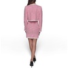 image:imageKarl Lagerfeld Womens White Lined Tweed Long Sleeve Cropped JacketPink Sherbet Soft White