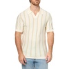 image:imageKARL LAGERFELD Mens Collared Striped Short Sleeve Knit DressNatural