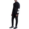 image:imageKARL LAGERFELD Mens Contrast Stripe and Logo on Sleeve Turtleneck SweaterBlackWhite