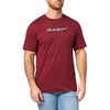 image:imageKARL LAGERFELD Mens Crewneck Short Sleeve Cursive Logo Graphic Relaxed Fit TShirtCabernet
