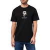 image:imageKARL LAGERFELD Mens Crewneck Short Sleeve Karl Graphic Striped Suit Relaxed Fit TShirtBlack