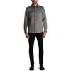 image:imageKARL LAGERFELD Mens Exposed Zippers Long Sleeve Faux Suede Shirt JacketGrey