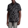 image:imageKARL LAGERFELD Mens Geometric Print Short Sleeve ShirtBlackWhite