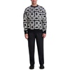 image:imageKARL LAGERFELD Mens Long Sleeve Double L Raised All Over Logo TopBlack