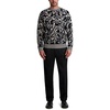 image:imageKARL LAGERFELD Mens Long Sleeve Floral Wool Blend SweaterBlackWhite